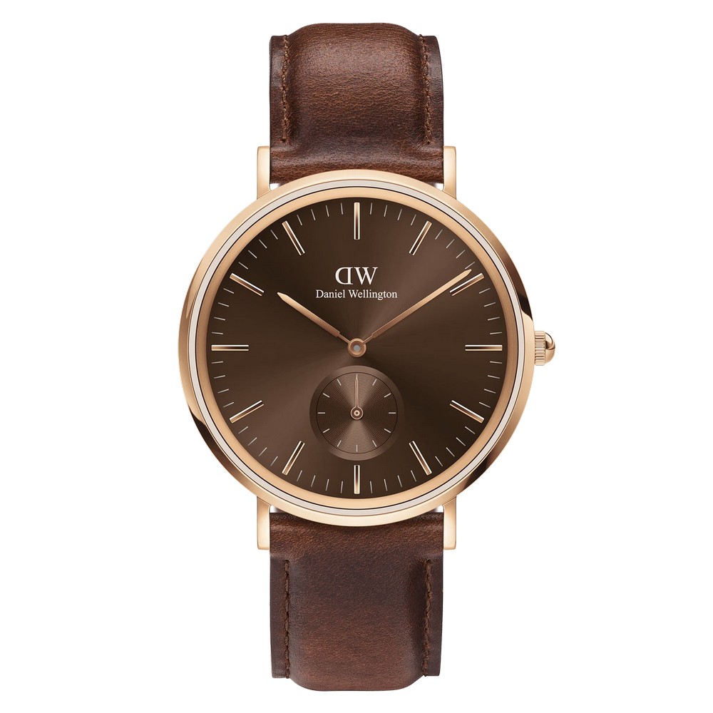 Đồng Hồ Dw Daniel Wallington Classic Multi-Eye St Mawes Amber Nam Nâu Vàng Hồng